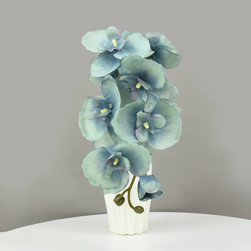 8 Köpfe künstliche Schmetterling Orchidee Blume für Haus zimmer Garten Dekoration DIY Hochzeits strauß echte Berührung Seide Phalaenopsis Pflanze – Detail 4