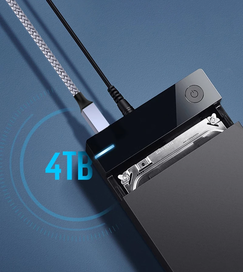 Premium Nylon Braided USB 3.0 Type-C Data Cable for Printers and Portable Hard Drives