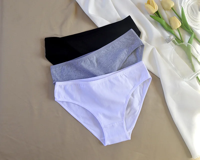 Women Panties Girl Sexy Underwear Solid Color Middle-Waisted Briefs Female Ventilation Soft Cotton Women's Underpants women panties female underwear cotton panties womens underwear