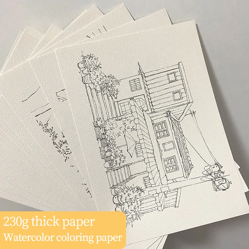15/20pcs 16K Watercolor Paper Coloring for Adults Painting 230G Professional Water Color Paper for Beginner Kid Drawing Material