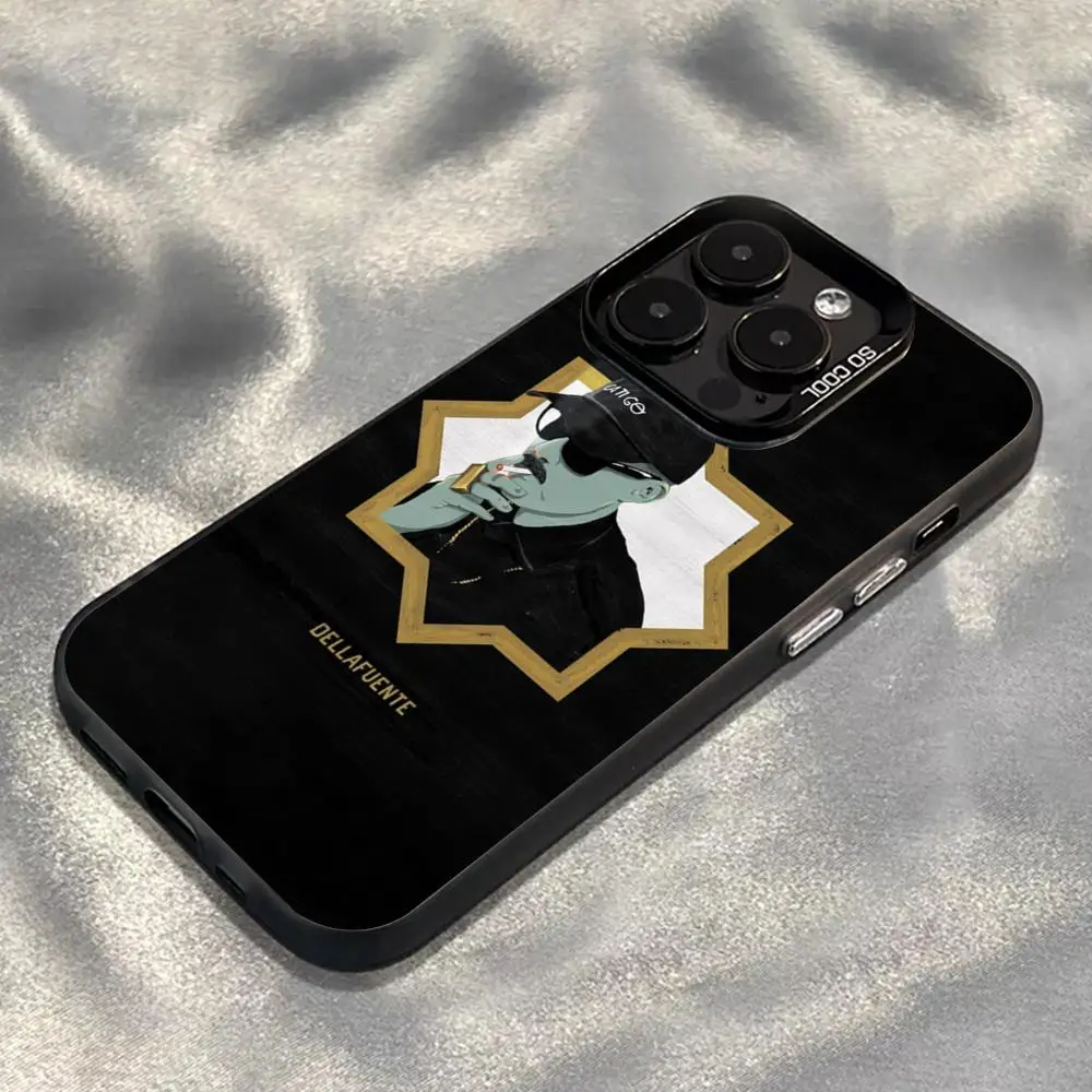 Stylish Silver Shell Phone Case Featuring Singer D-Dellafuente Design