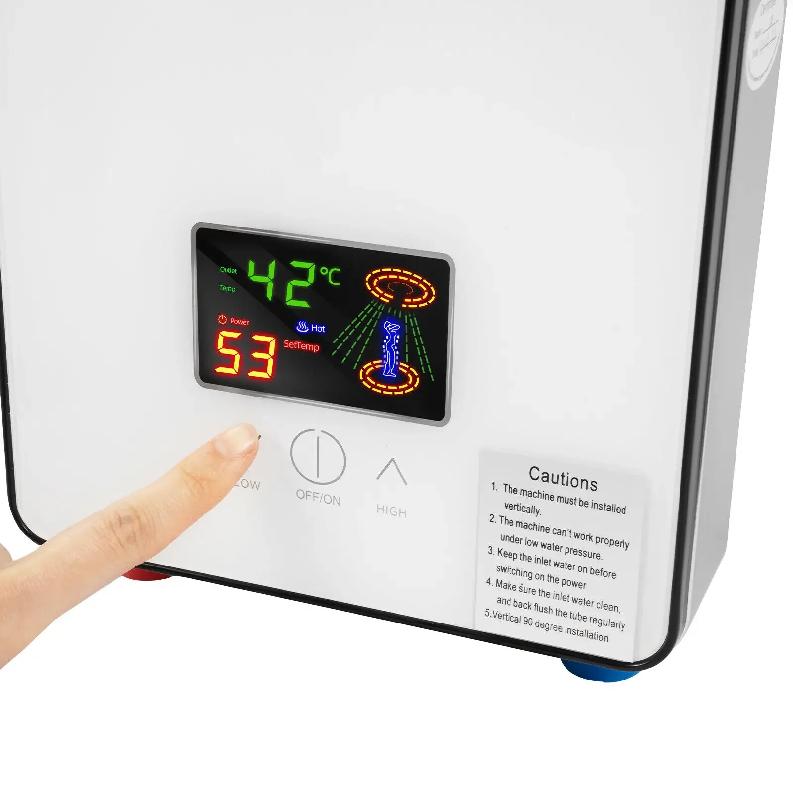 4500W 110V Energy-Efficient Instant Water Heater for Home, RV & Apartment Use, Complete with Shower Head