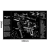 280x430mm Gun Cleaning Rubber Mat With Parts Diagram Instructions Mouse Pad For 1911 Glock HK USP M92 P220 226 6