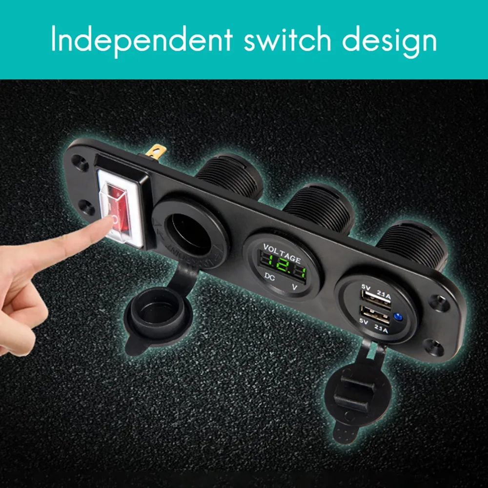  USB   ܼƮ LED а   ġ,  RV , 4  1   г, 12V
