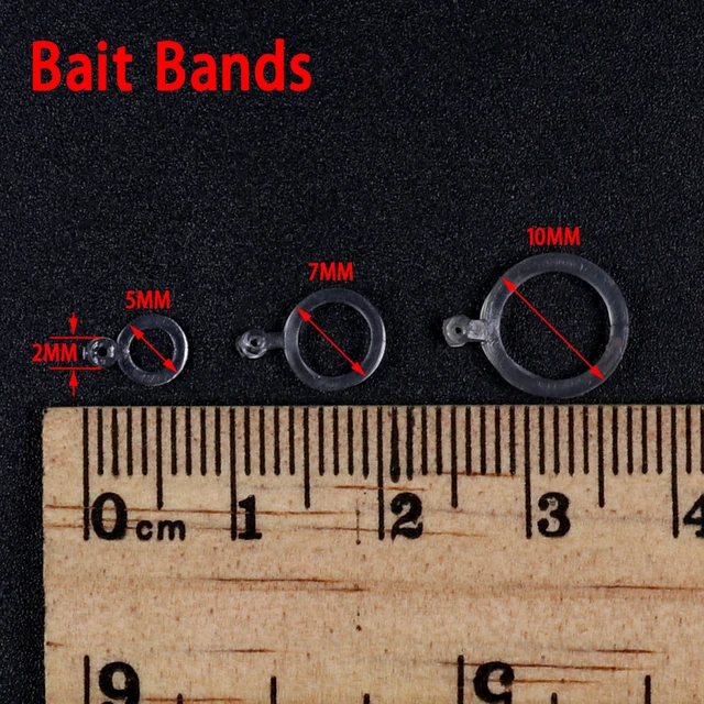 Wifreo 120PCS Elastic Baitband for Carp Fishing Pellets Bait Strips  Transparent Rubber Rings Bait Bander Holder