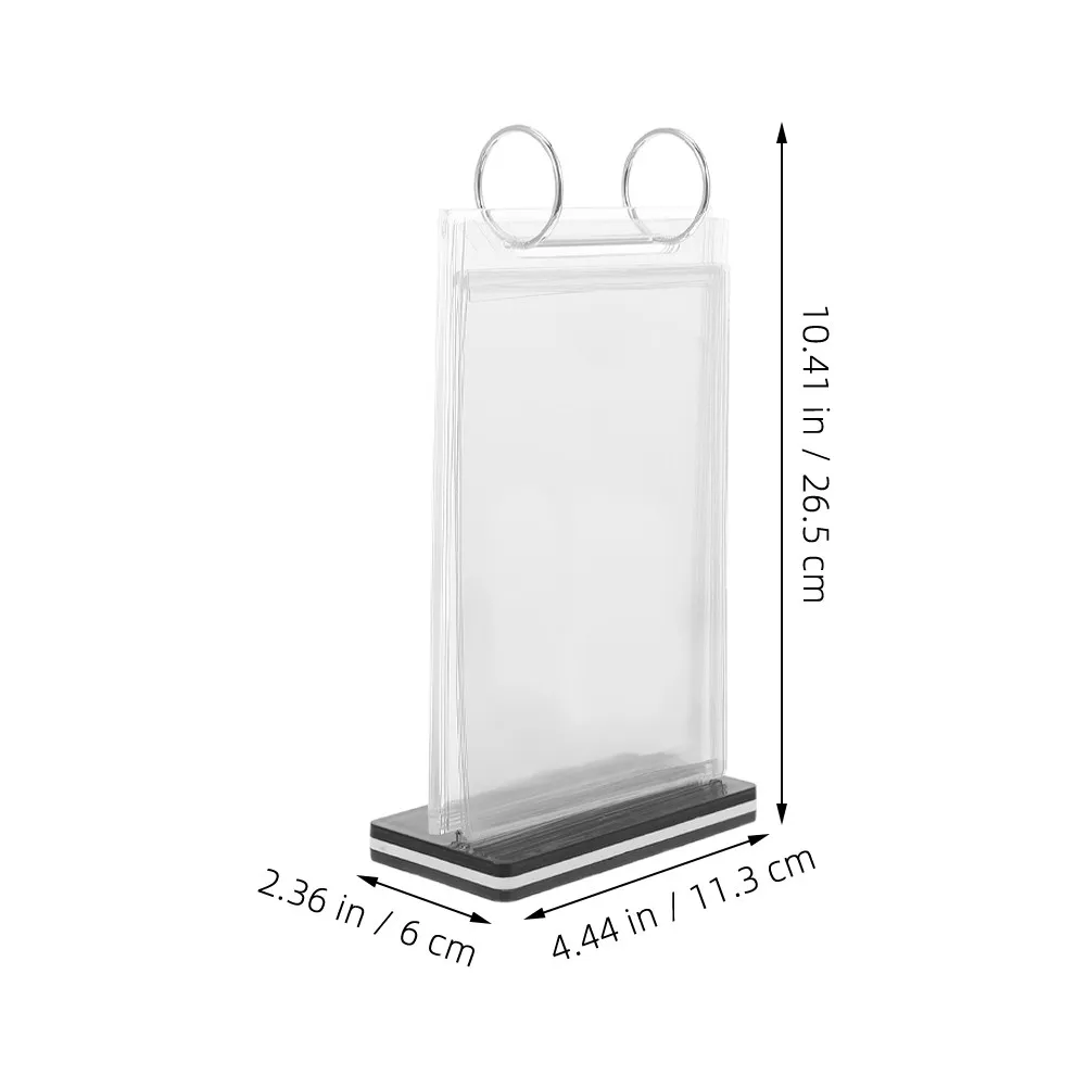 2Pcs 메뉴 스탠드 플립 디스플레이 멀티 페이지 테이블 사인 홀더 데스크탑 메뉴 홀더 바용 탁상 플립 광고 디스플레이