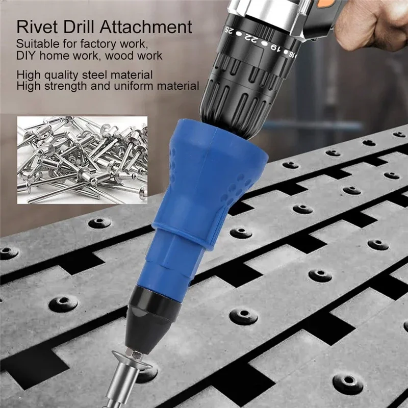 Electric Rivet Nut Gun Pull Drill Riveter Conversion Adapter Cordless Nozzle Nut Tool Manual Nail Gun Riveting