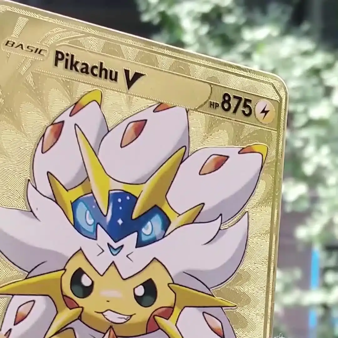 Карты с покемонами золотые металлические карты Love Pikachu I Choose You Arceus Vmax Vstar аниме