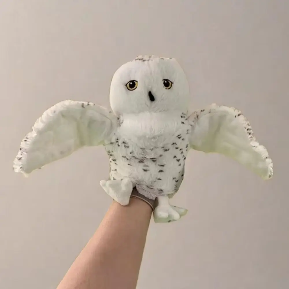 Simulated Owl Hand Puppet Hand Finger Kawaii Dolls Plush Story Puppet Cartoon Educational Stuffed Owl Toy Parent-child