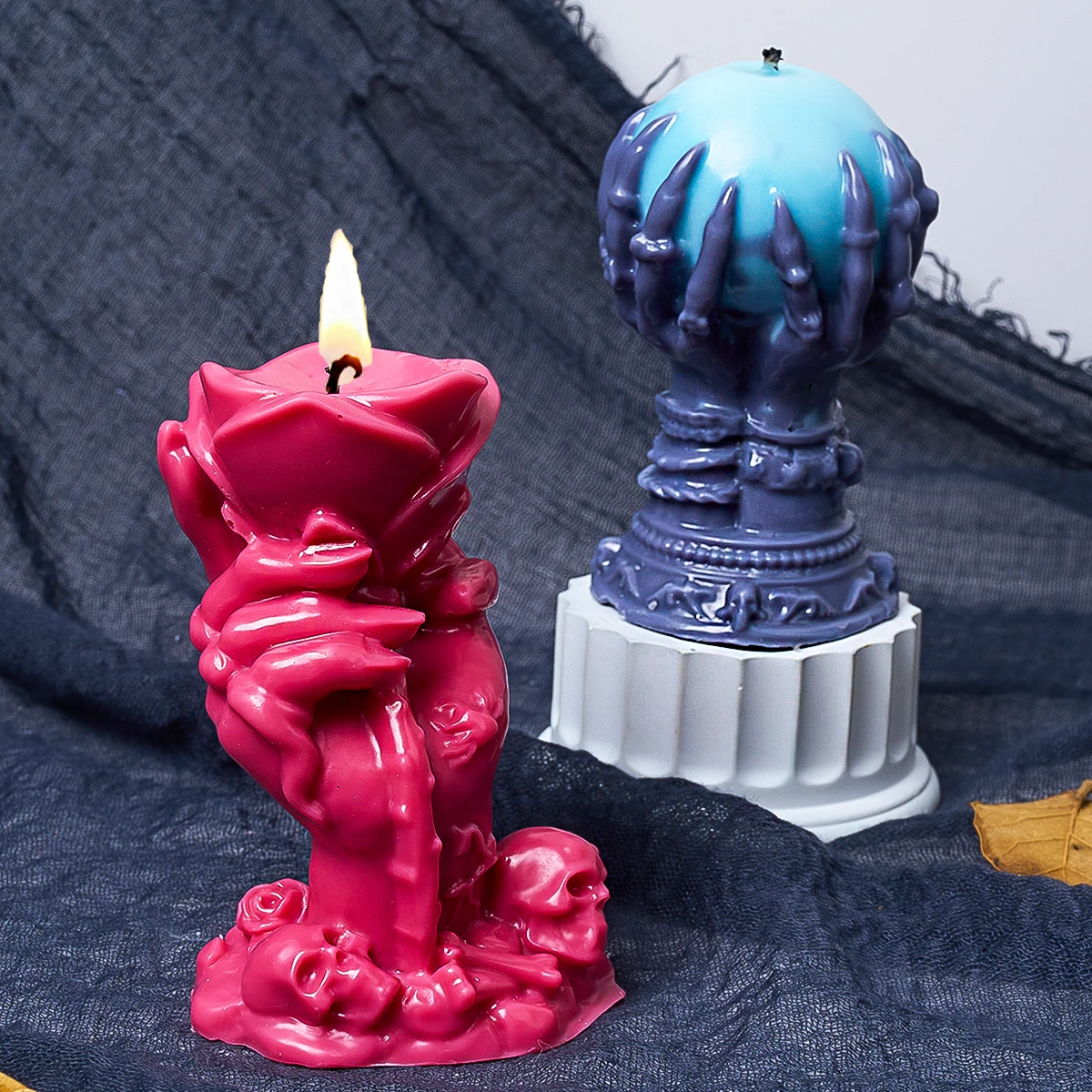 Witch Hand Candle Silicone Mold for DIY Halloween Crafts and Home Decor