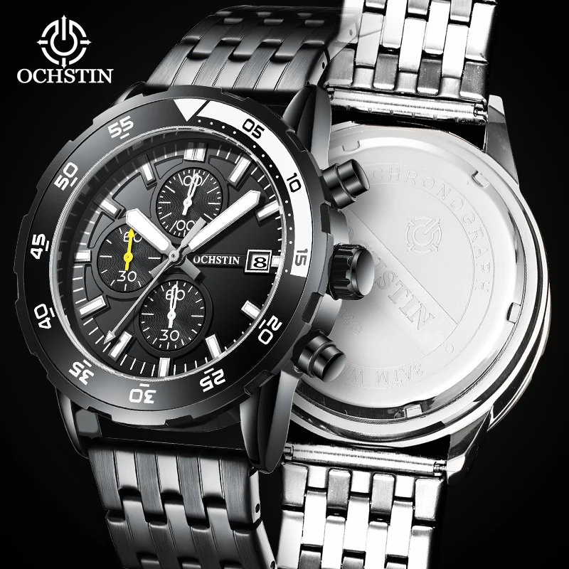 

OCHSTIN Business Light Luxury Watch Multifunction Quartz Movement Promotional Model 2024 Pilot's Series Men's Quartz Watch