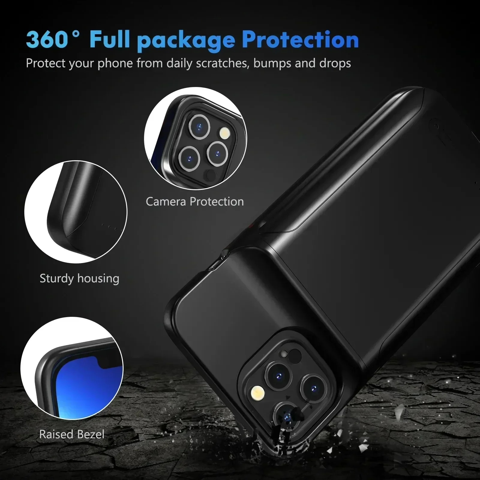 10000Mah Battery Charger Case Power Bank for iPhone 14 Plus 15 Pro 12 Pro Max 11 X XS XR XS Max 6 6S 7 8 Plus power bank