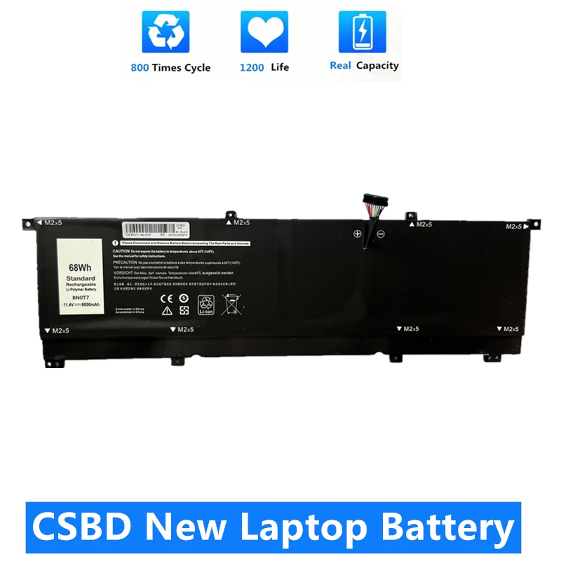 

CSBD New oem 8N0T7 75Wh P73F Laptop Battery For DELL Precision 5530 2-in-1 XPS 15 9575 2-in-1 TMFYT