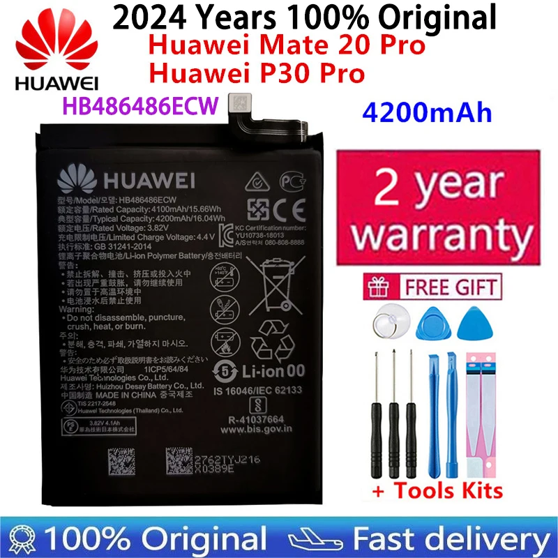 2024 100% Originele Hoge Kwaliteit 4200Mah Hb486486486ecw Mobiele Telefoon Batterij Voor Huawei P30 Pro Mate20 Pro Mate 20 Pro Accu 'S