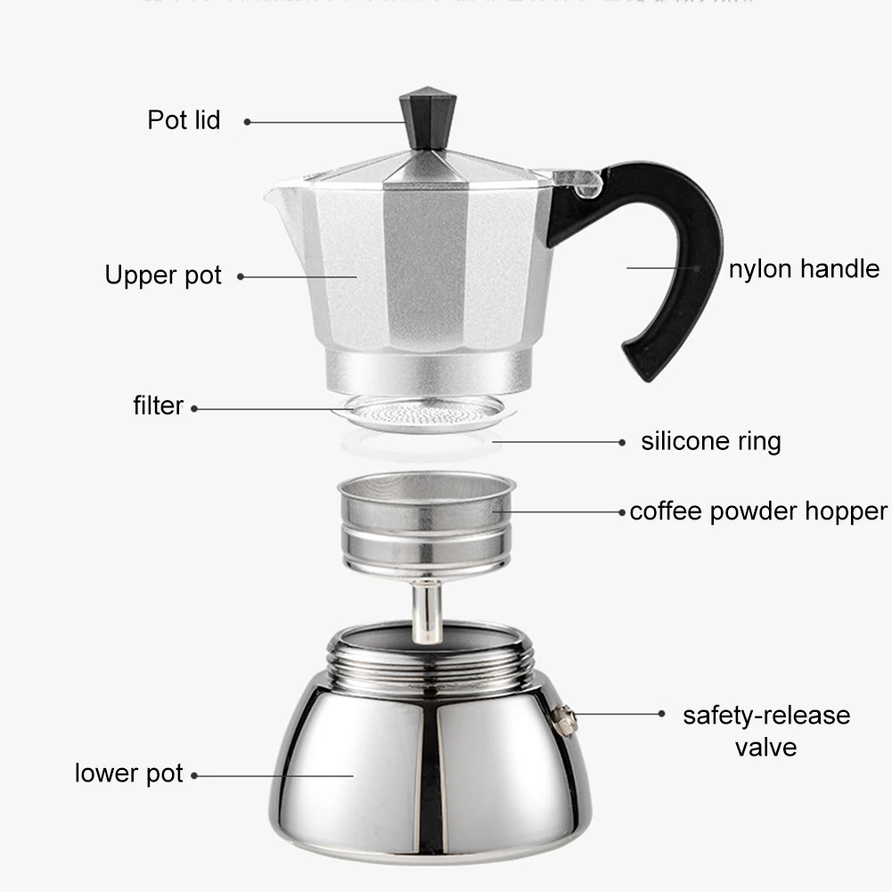 120ml Moka pot Coffee Espresso machine 