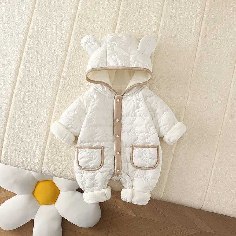 Autumn Baby Girls Fleece Jumpsuit