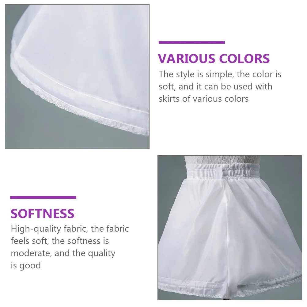 Children's Panniers Crinoline Underskirt Pettiskirt Polyester Petticoat Bubble Kids