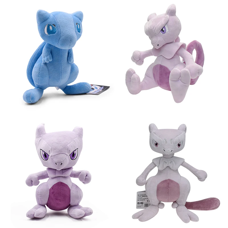 

Kawaii Pokemon Mewtwo Plush Toys Go dex Mew Plush Doll Soft Stuffed Cartoon Doll Pillow Creative Birthday Gift For Kids