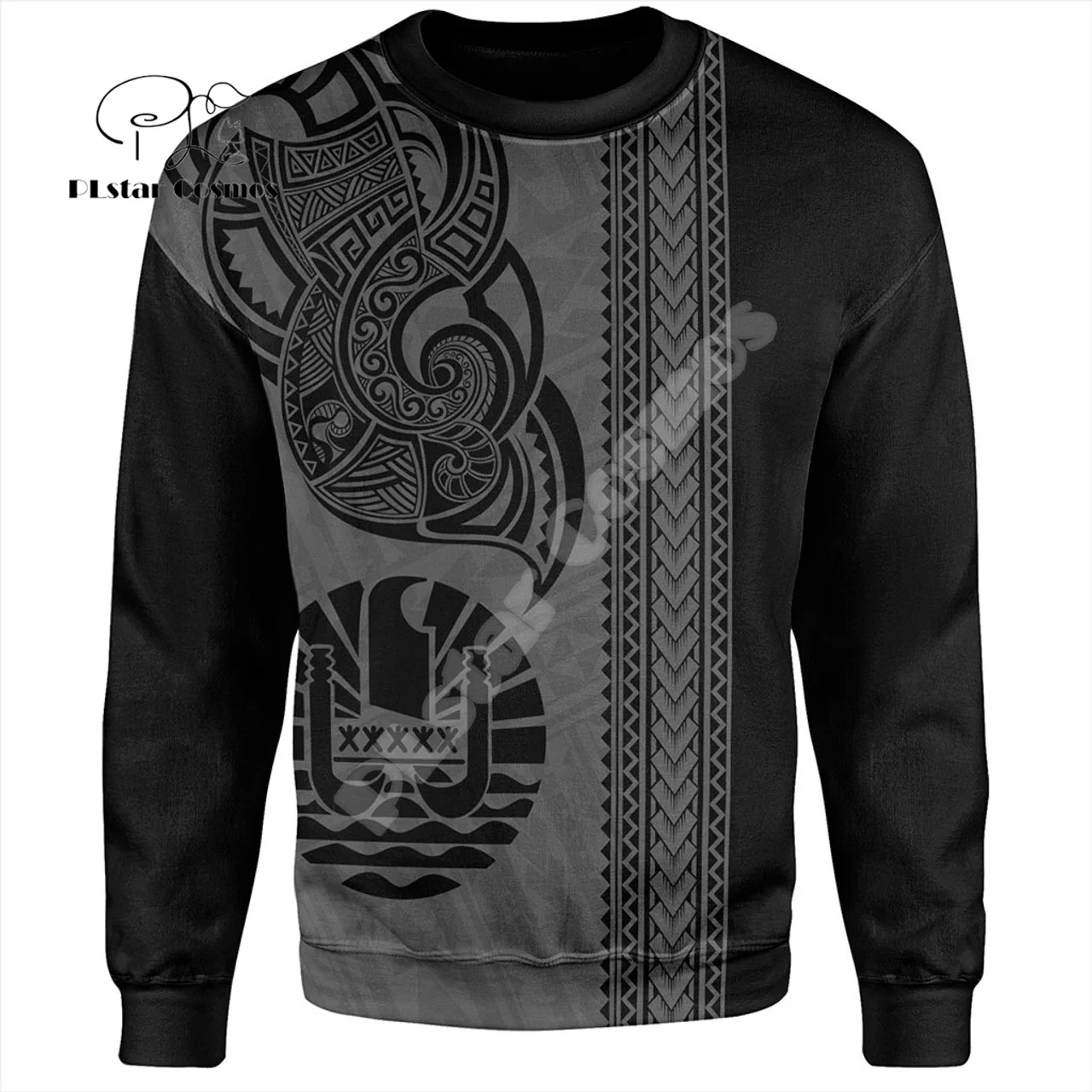 Custom Name French Polynesia Tahiti Country Flag Tribal Hibiscus Tattoo Retro 3DPrint Pullover Harajuku Casual Hoodies Jacket V5
