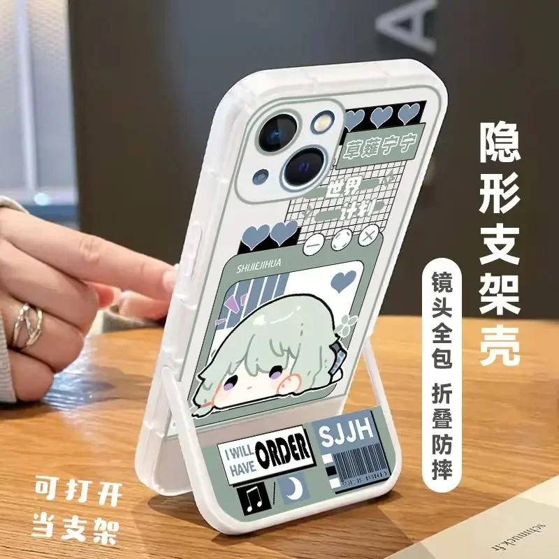 Anime-Inspired Protective Phone Case Featuring Project Sekai Characters Asahina Mafuyu & Yoisaki Kanade