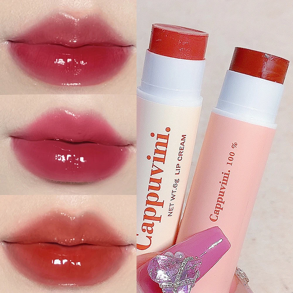 Balsamo Per Le Labbra Colorato Peach Tea Color Lip Gloss Idratante Naturale Duraturo Schiarire Le Linee Delle Labbra Cambia Colore Jelly Plump Lip Car