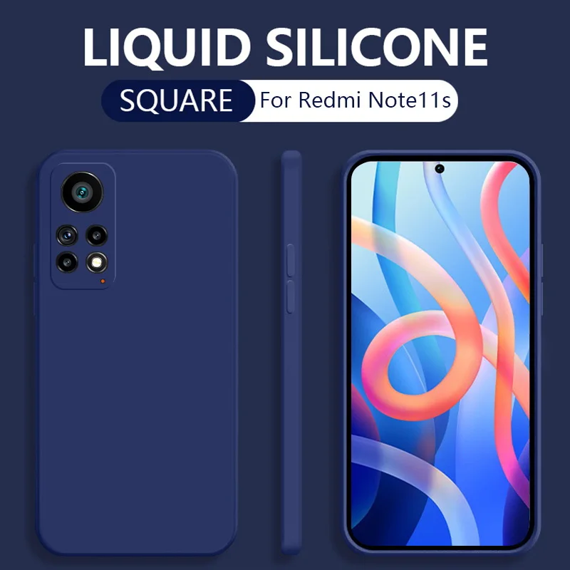 Coque de téléphone originale en silicone liquide souple pour Xiaomi Redmi Note 11S 11T Mi11t Pro Mi 10T Lite 9 K20 POCO X3 NFC Shockproo_voghion.com