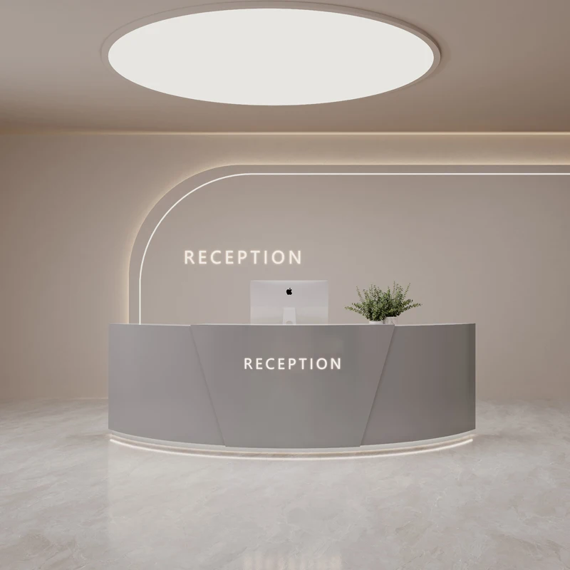 Computer Reception Desk Shop Counter Cashiers Checkout Service Desk Front Gaming Scrivania Ufficio Lavoro Beauty Salon Furniture