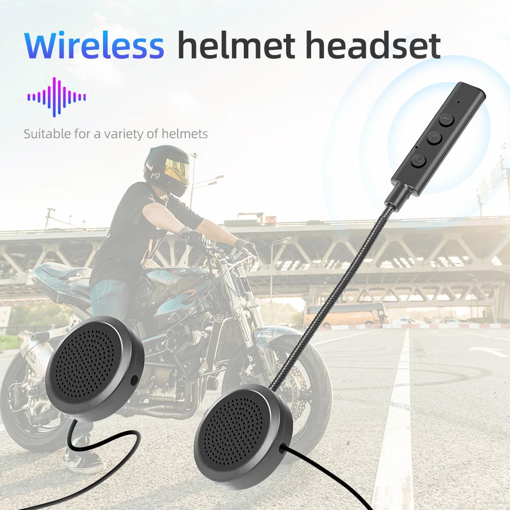 

Bluetooth Motorcycle Helmet Headset Wireless Handsfree Moto Headset Music Earphone Hands free Call Waterproof Cycling Headphone