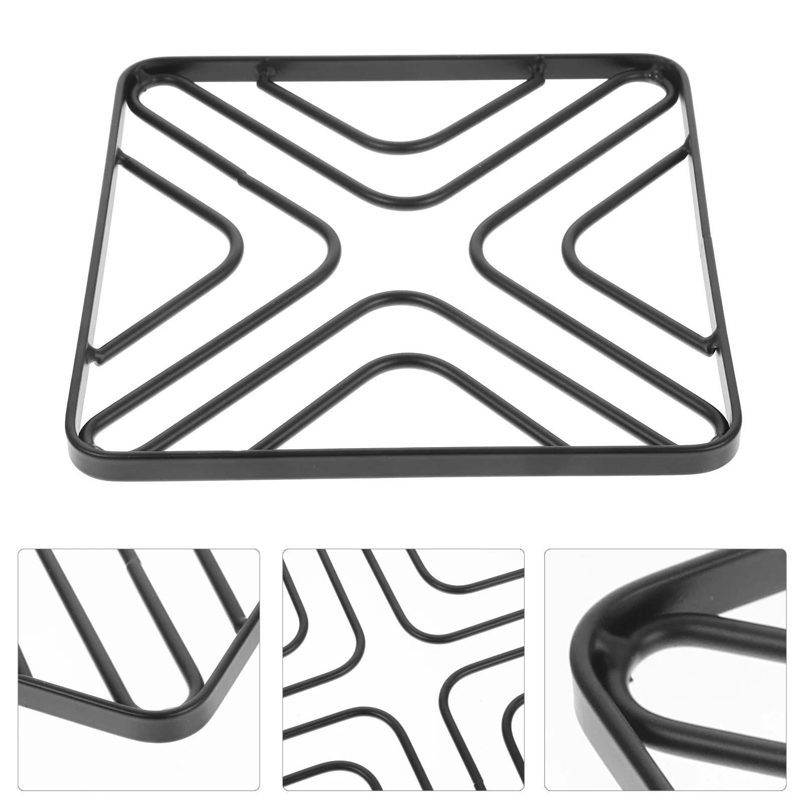 

3pcs Desktop Pot Iron Pad Iron Square Table Nonslip Anti-scalding Pot Mat Table Insulation Mat