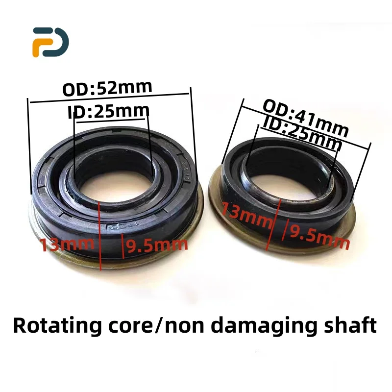 Iron Shell Shaft Oil Seal 25*41*9.5mm/25*52*9.5mm Micro Tiller Accessories Anti Mud And Water Seal 500 Type 900 Type O Ting Tool