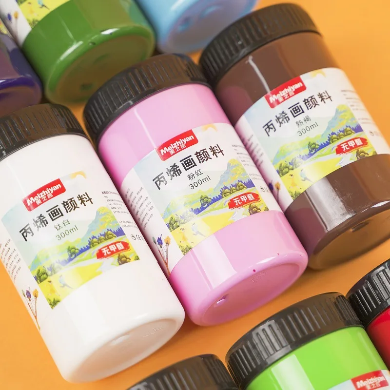 

300ml Acrylic Paint Professional Waterproof Wall Painting DIY Hand-painted Fabric Stone Creation Artist-level Teaching Supplies