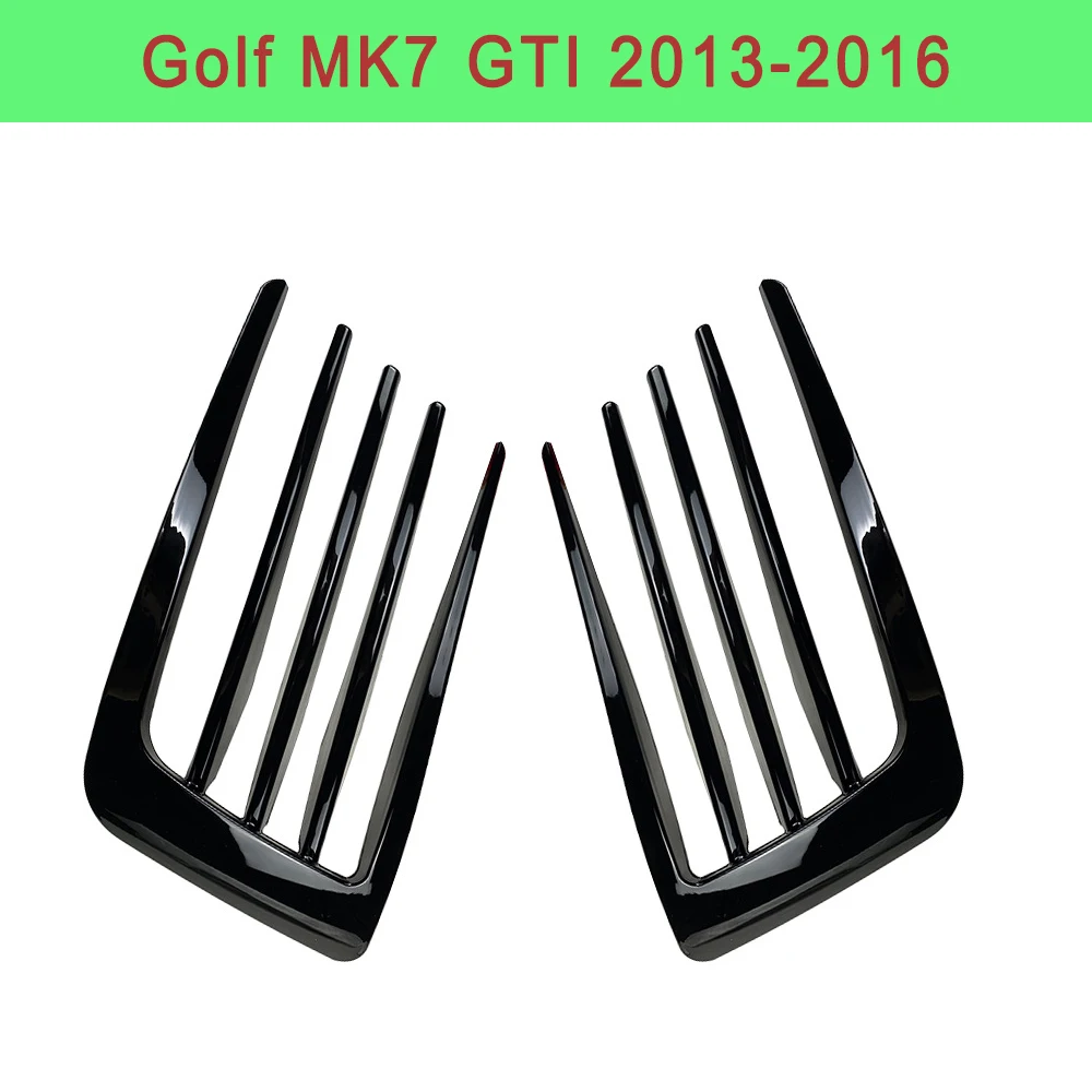 Front Bumper Fog Light Grilles For Volkswagen Golf 7 MK7 GTI 2013- Fog Lamp Eyebrow Cover Trim