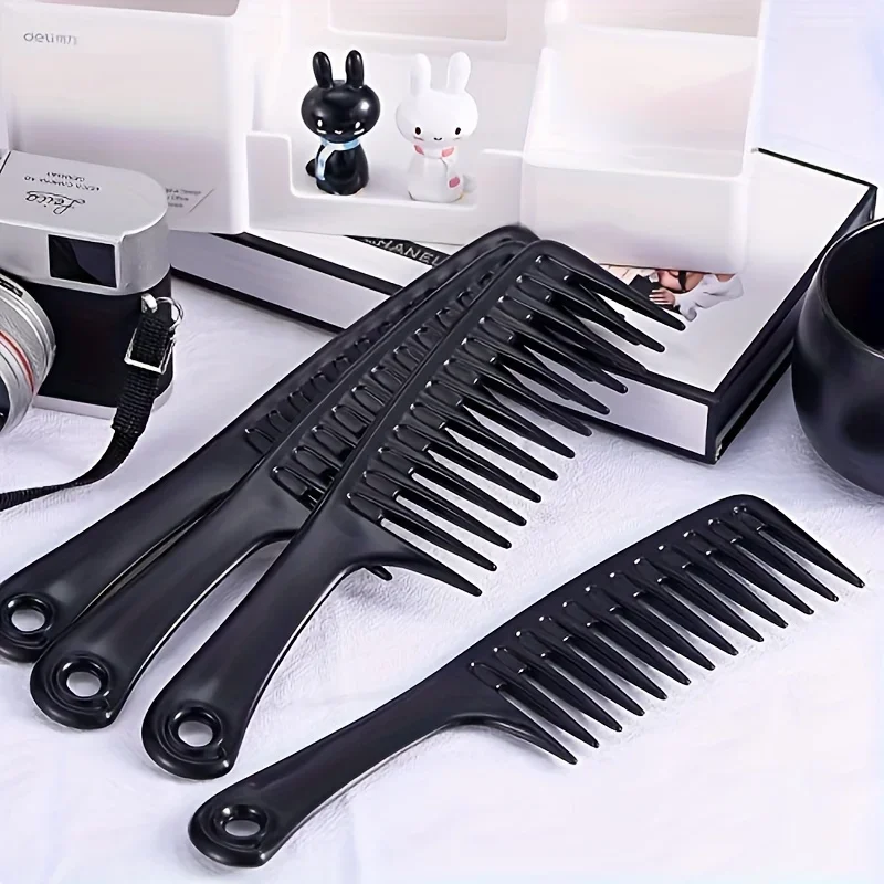 1/4 wide toothed combs anti-static durable ABS plastic handle smooth hair suitable for thick long and curly hair