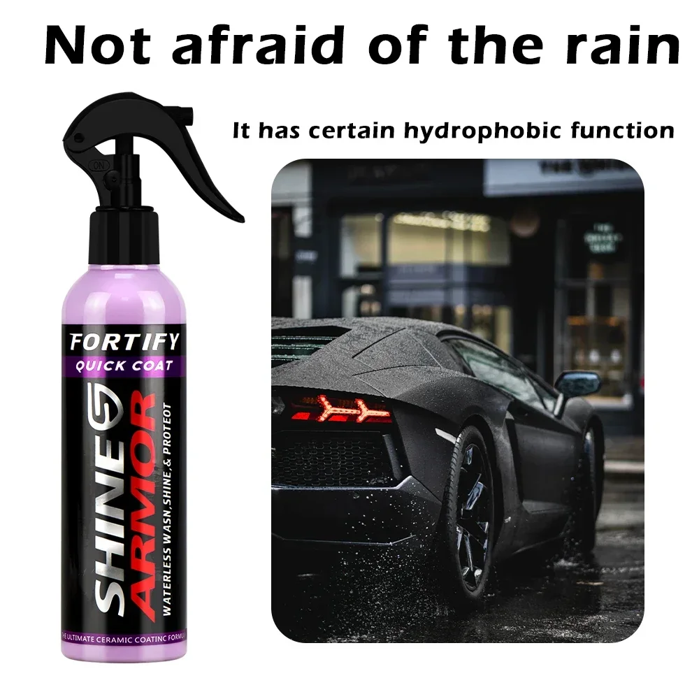 Fortify Quick Coat Ceramic Coating Car Wax Polish Spray Waterless Car Wash&Wax Hydrophobic Top Coat Polish SHINE ARMOR car ceramic coating