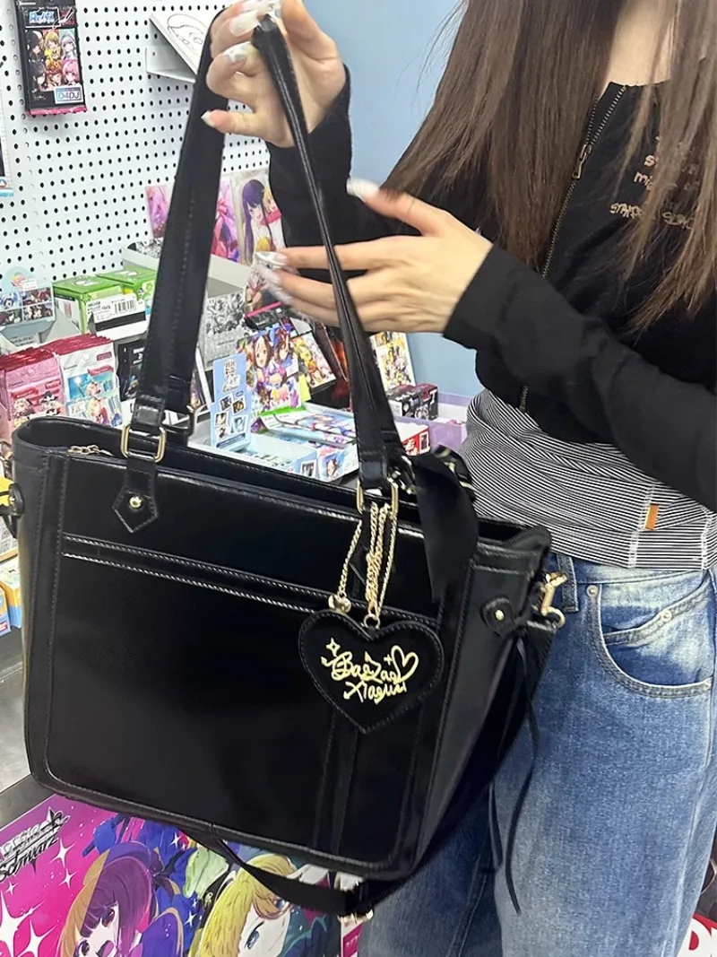 Ita Bag Sweet Transparent Underarm Bags for Women High-capacity PU Shoulder Bag Spring All Match Display Crossbody Bag 4