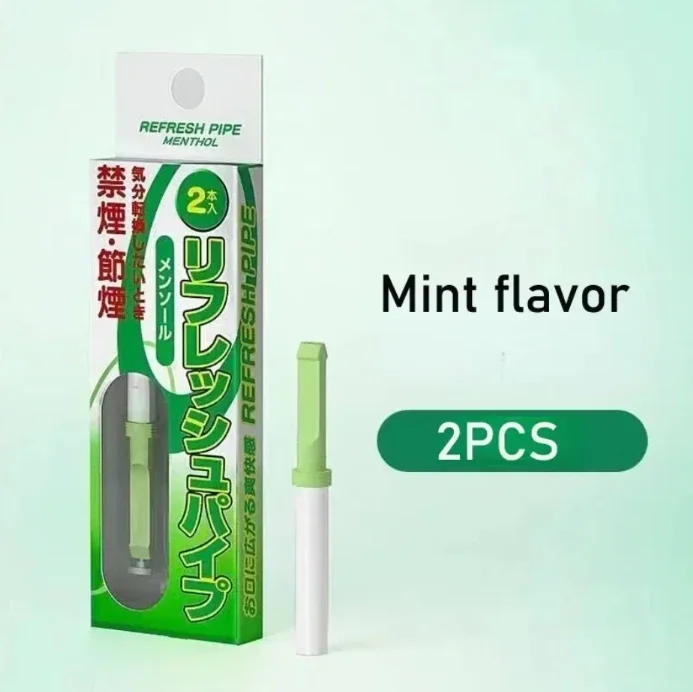 Cigarrillo de menta de repuesto, saludable, portátil, para dejar de fumar, sin nicotina, aliento fresco, regalo original para hombres.