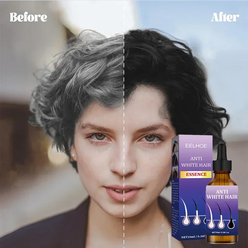 Black hair liquid removes grey hair in old age Natural anti-white ahair effective for natural ahair color and restore black hair color restorer