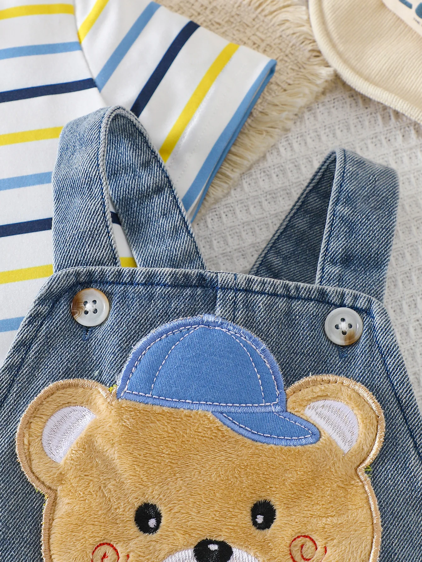 Baby Bear Overall Shorts Set 6