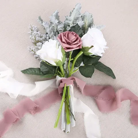 

Crafts Bow Handmade Gift Wrap Party Wedding Decorative Bouquets Gift Wrapping Decoration 5m 38mm Silk Satin Ribbons