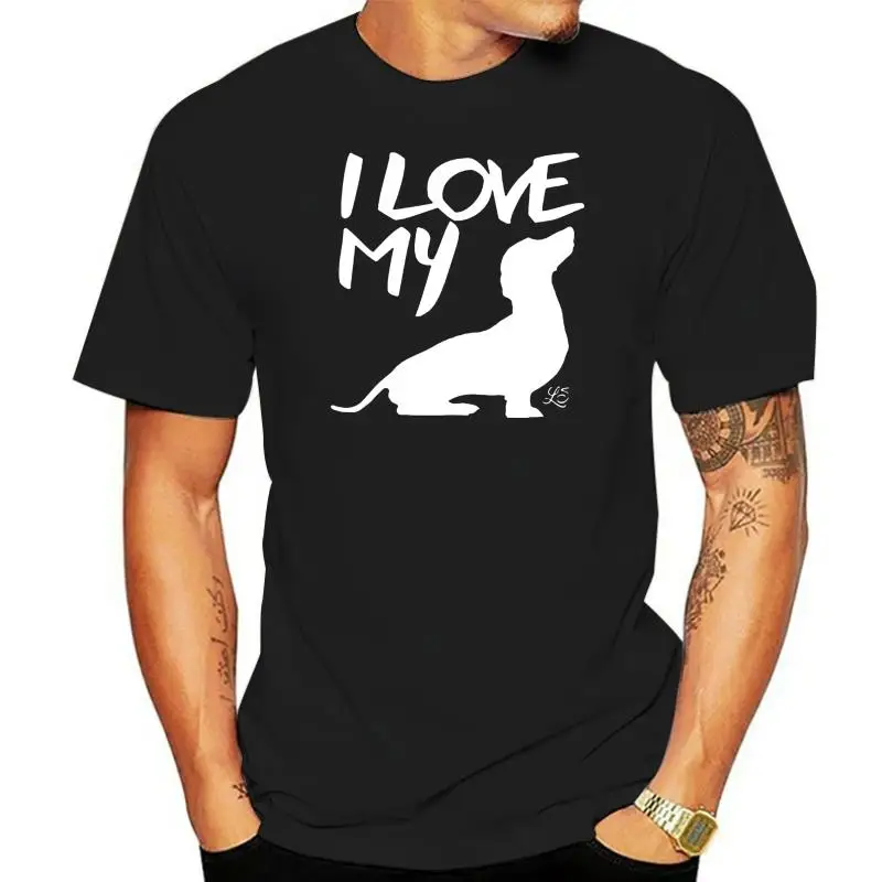 

new fashion summer new men's and women's regular T-shirt Dackel - I love my Dackel - Teckel - Dachshund T-shirt