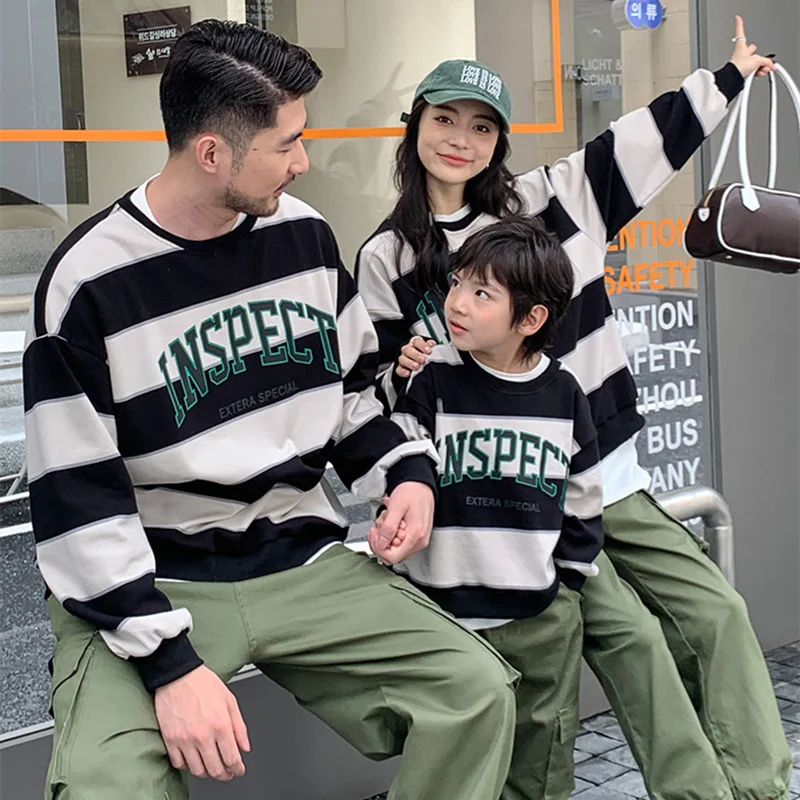 Matching-Clothes-Family-Sweatshirt-Cargo-Pants-Two-Piece-Outfits ...