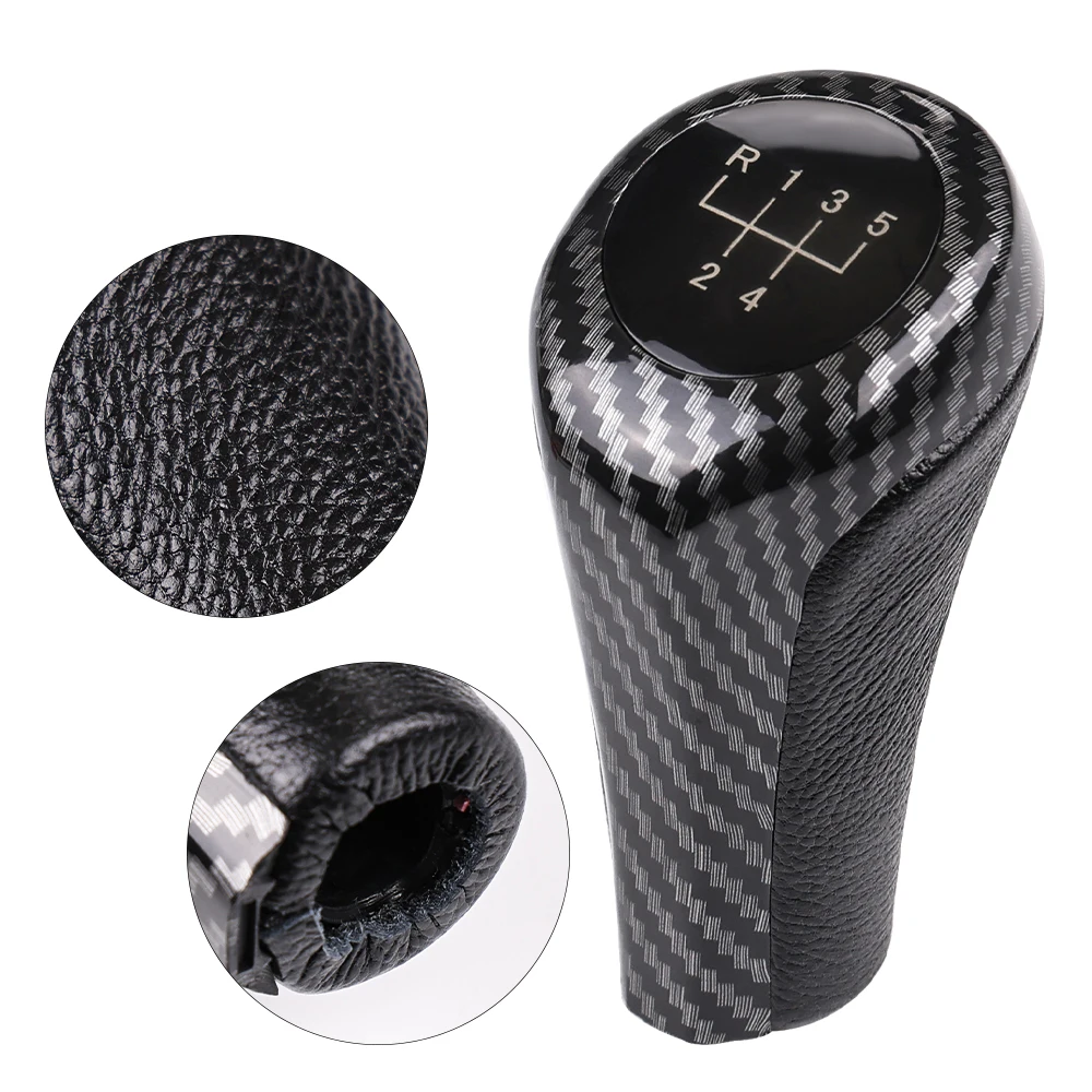 Luxury Leather Gear Stick Shift Knob - 5/6 Speed