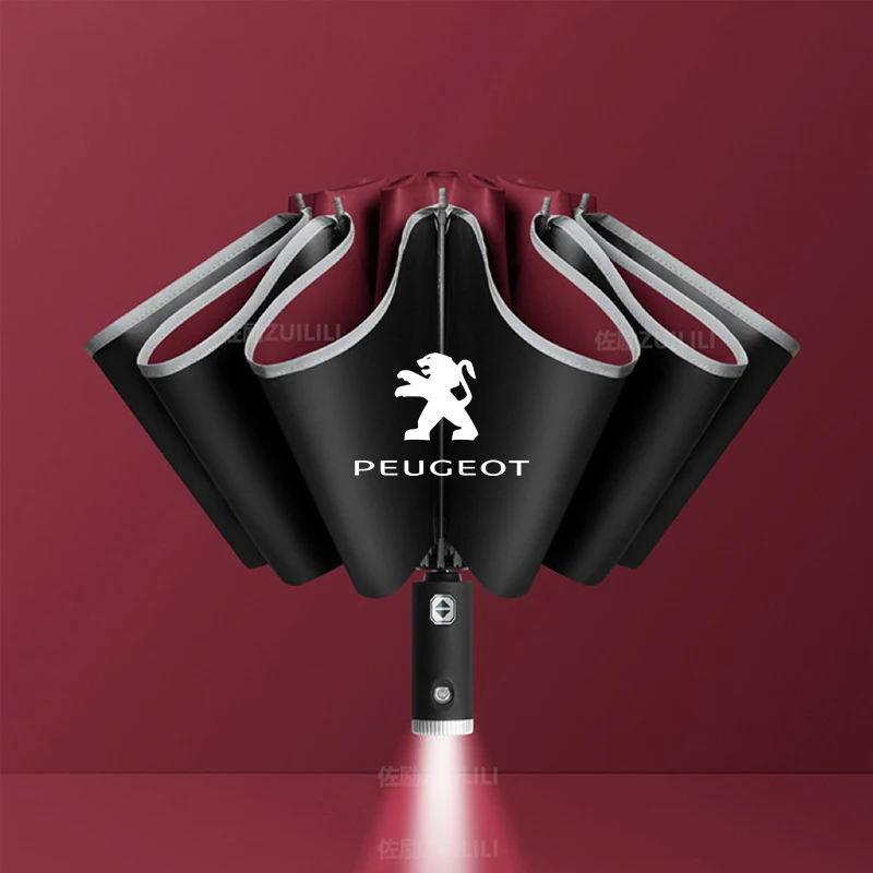 Peugeot 206-5008 RCZ Rifter Car Automatic Folding Windproof Sunshade Umbrella