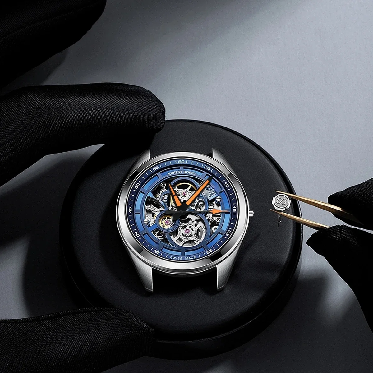 Orange Watch Hands Replacement for Fashionable Mechanical Wristwatch