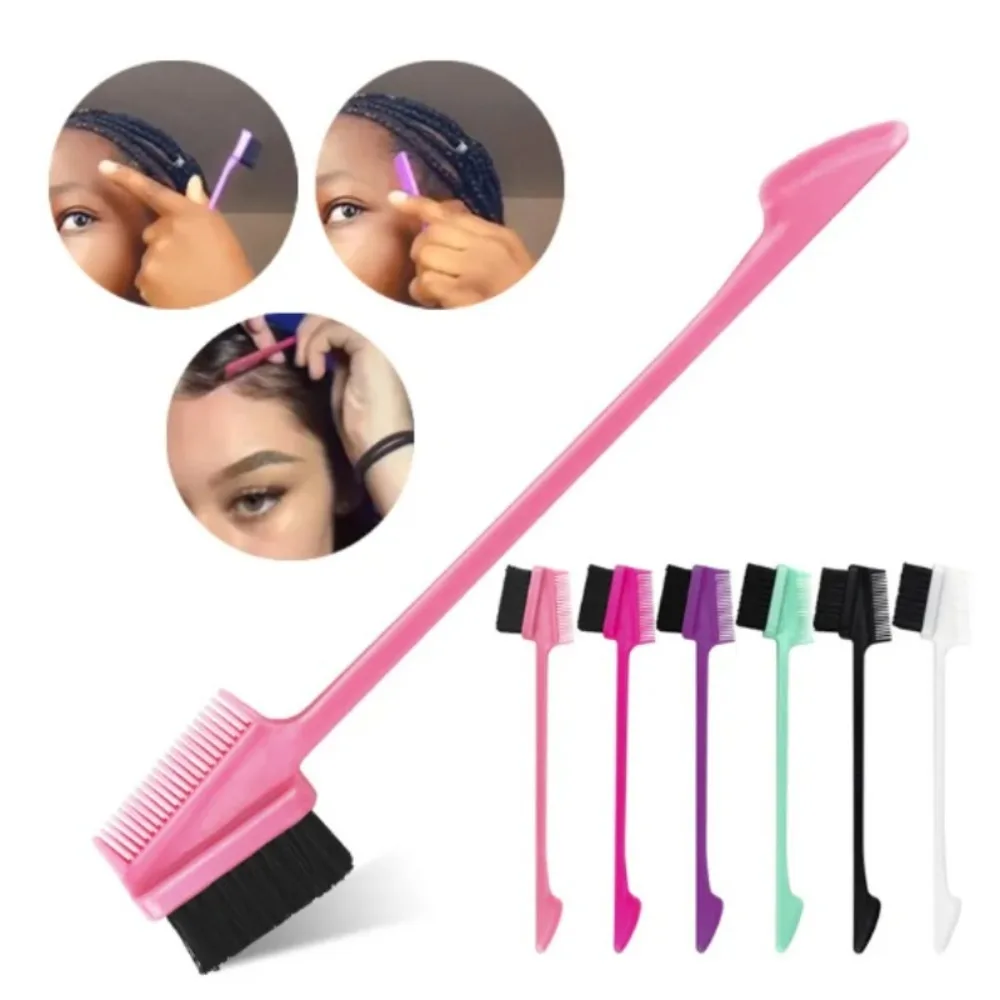 

1Pc Three-headed Eyebrow Brush Edge Hair Comb Hairdressing Gel Brush Shredded Hair Brush Hair Dye Brushes Styling Accessories