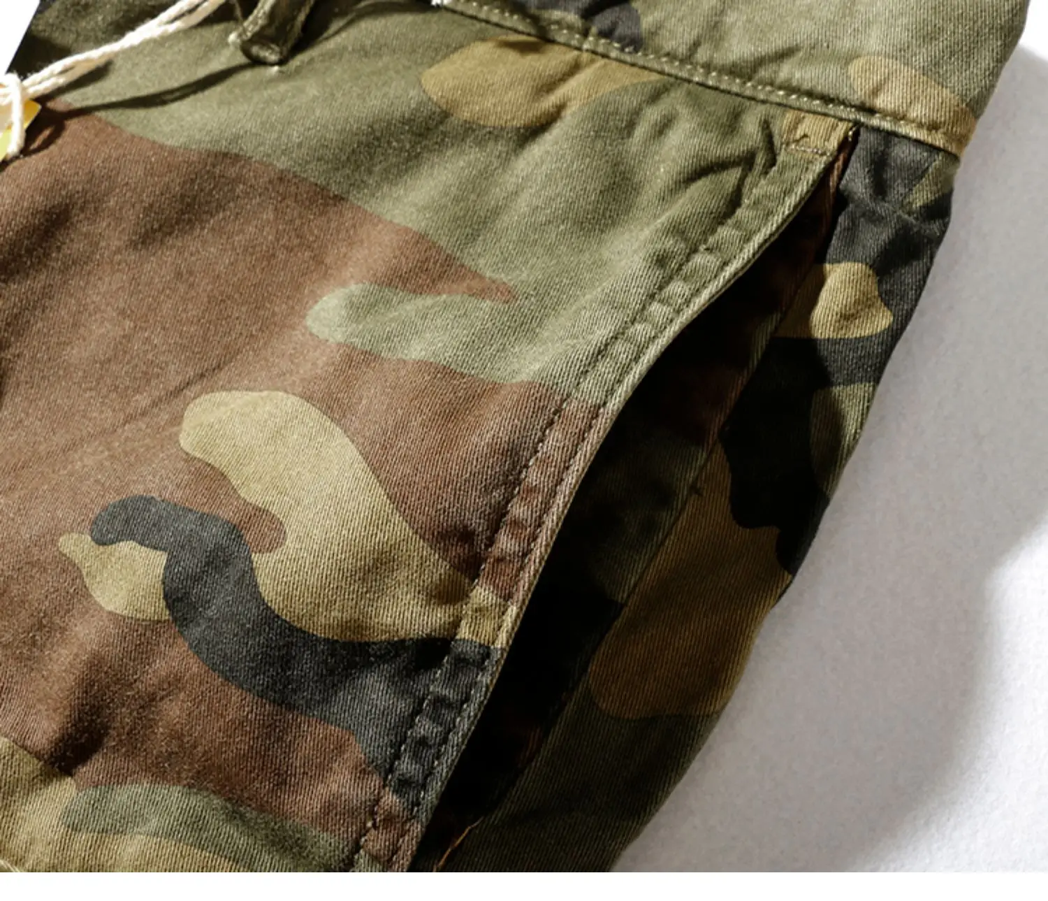 Sand Desert Jungle Camouflage Pattern Shorts for Men Summer Retro American Cotton Half Pants Youth Male Casual Straight Workwear