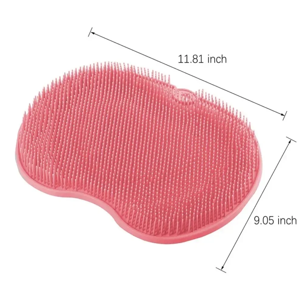 Silicone Exfoliating Shower Massage Scraper Bathroom Non-slip Bath Mat Back Massage Brush Foot Wash Body Cleaning Bathing Tool 6