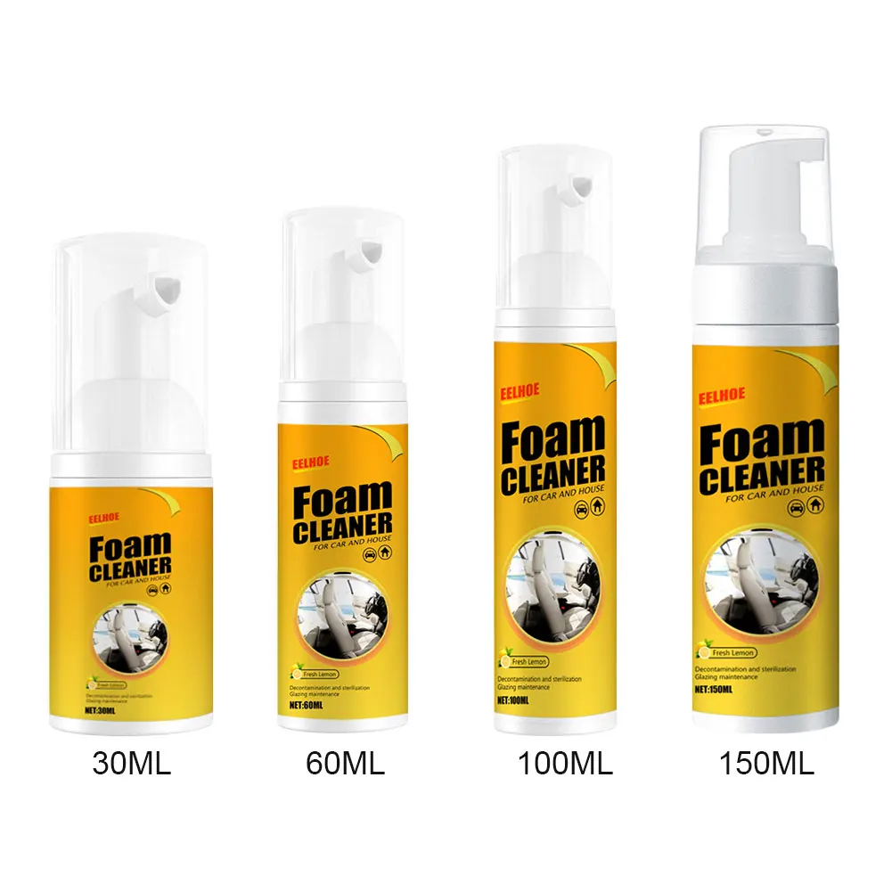 30/60/100/150ML Interior Cleaner for Auto Home Use Multi-Purpose Wash Maintenance Foam Cleaner Spray Foam Bubble