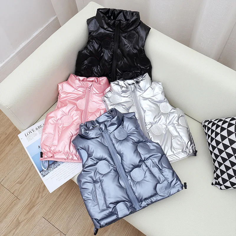 

Bright Light-Weight Baby Girls Boys Puffer Vest White Duck Down Child Waistcoat Children Outerwear Kids Outfits 2-8 Years