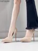 Womens Wine Red Matte Leather High Heels Fashion Pointed Toe Waterproof Platform Stiletto Heels Shoes Girl Party Prom Shoes 43 4